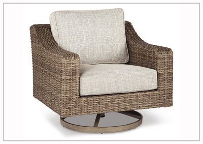 Borgata Outdoor Nuvella fabric Swivel Lounge Chair