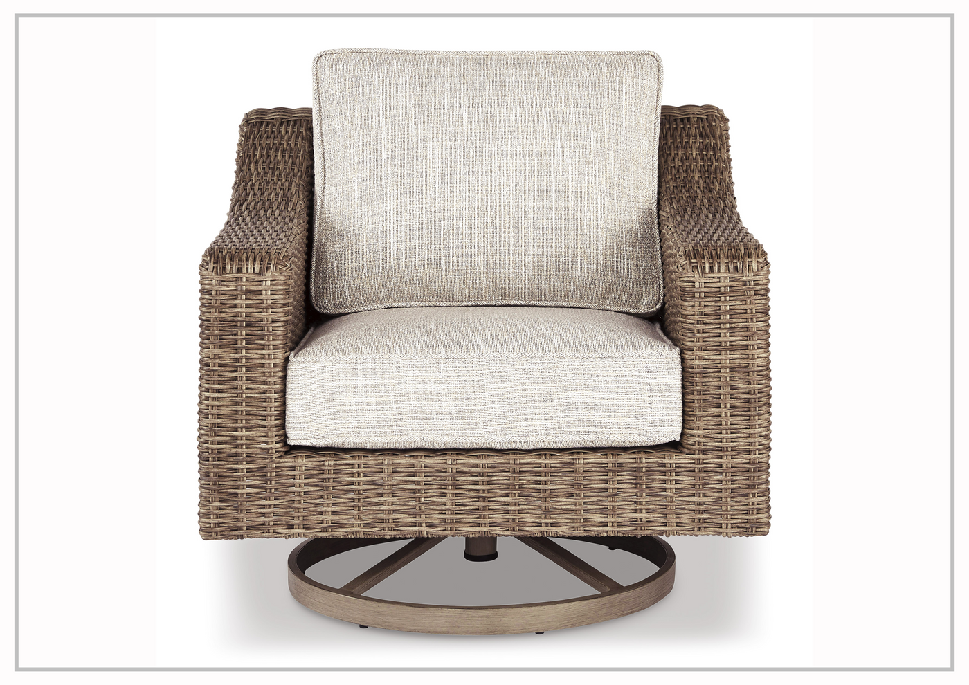 Borgata Outdoor Nuvella fabric Swivel Lounge Chair