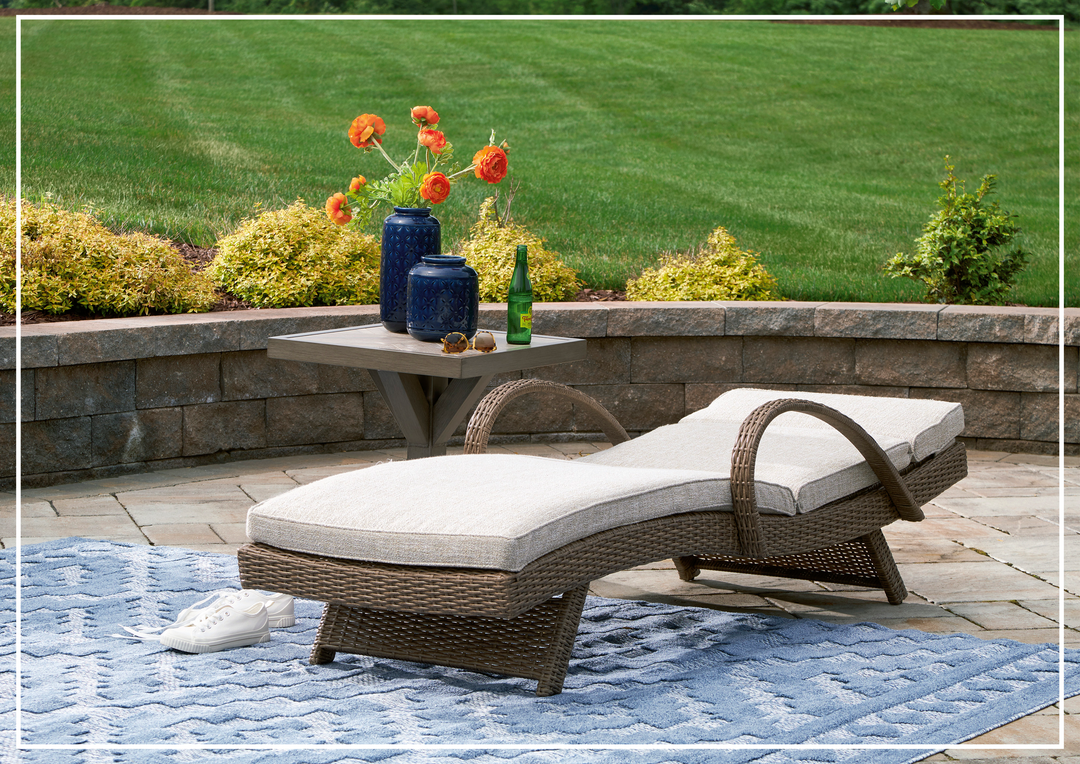 Gio Italia Borgata Adjustable Outdoor Chaise Lounge with Nuvella Cushion