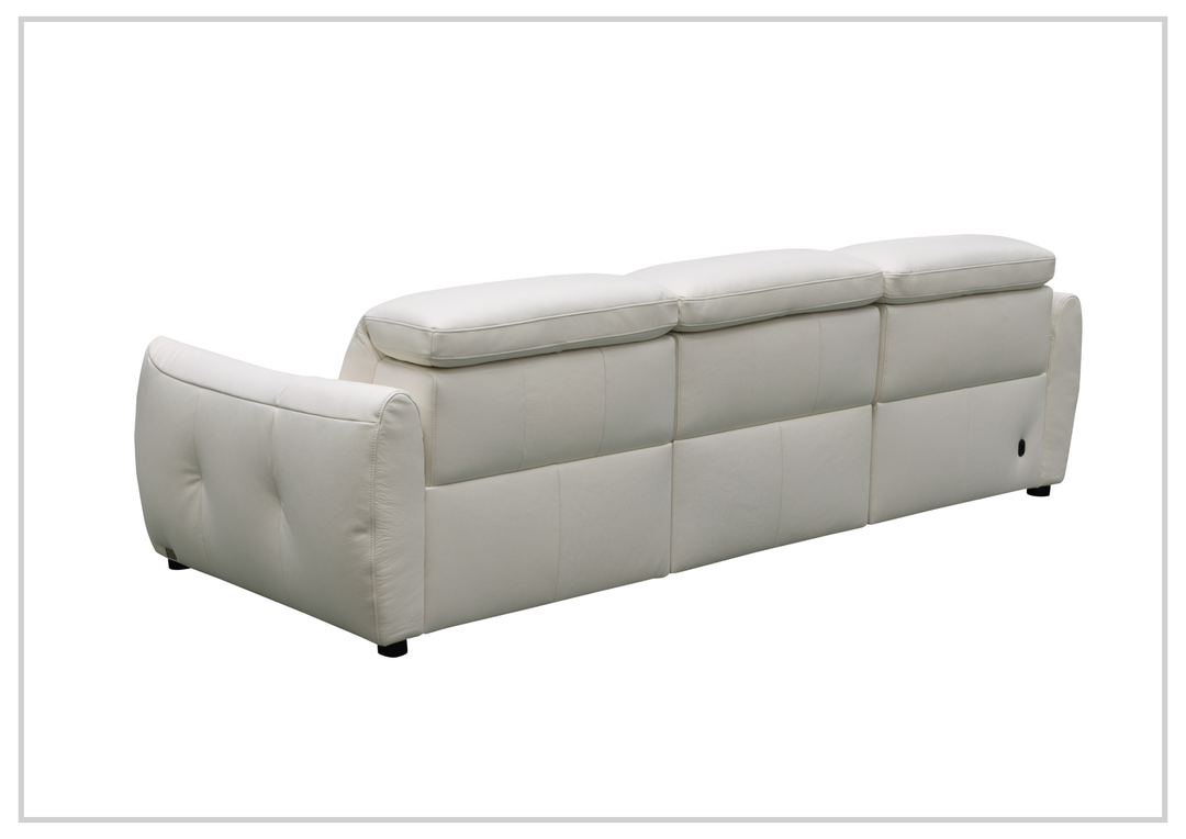 Bravello Sofa | White Leather | Double Power Reclining | Klaussner