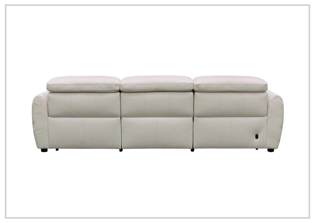 Bravello Sofa | White Leather | Double Power Reclining | Klaussner