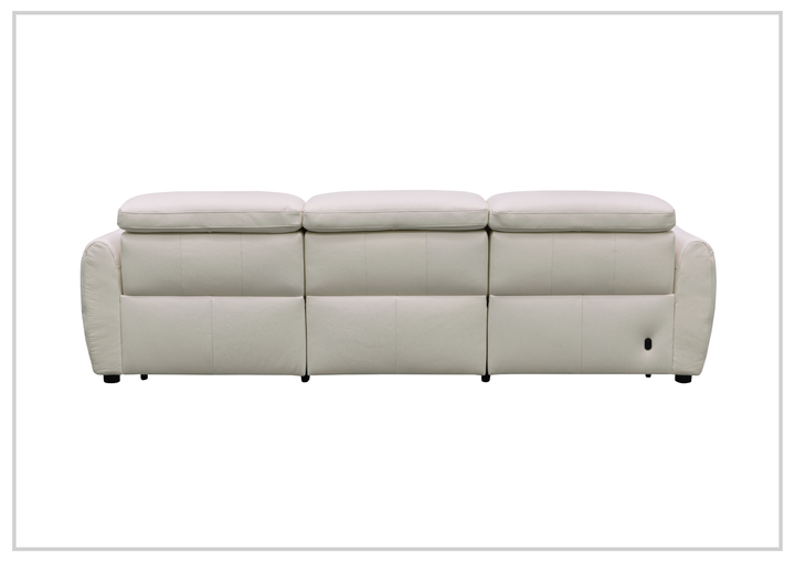 Bravello Sofa | White Leather | Double Power Reclining | Klaussner