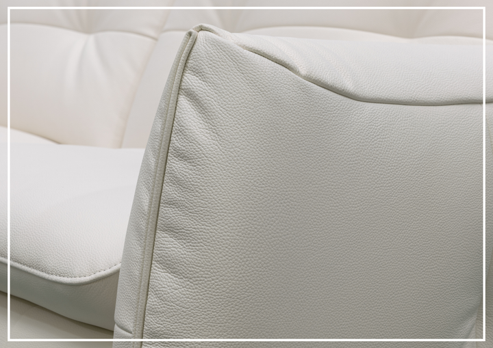 Bravello Sofa | White Leather | Double Power Reclining | Klaussner