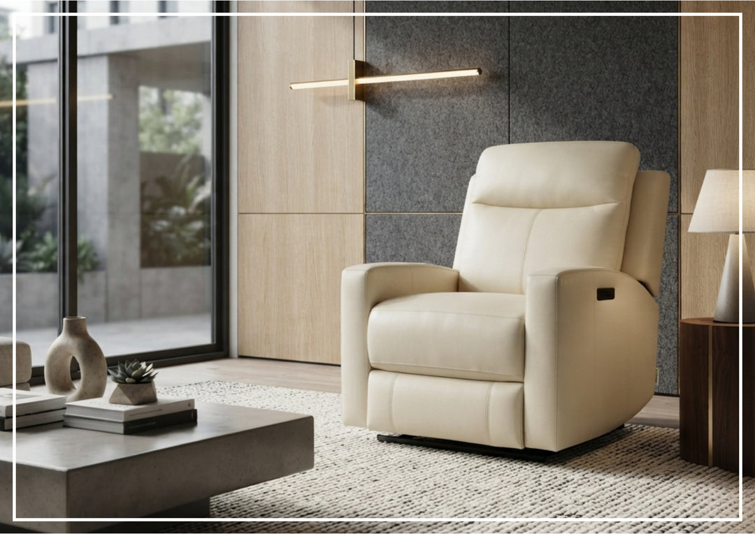 Brento Leather Match Power Reclining Chair | USB Charging | Klaussner-Jennihome 