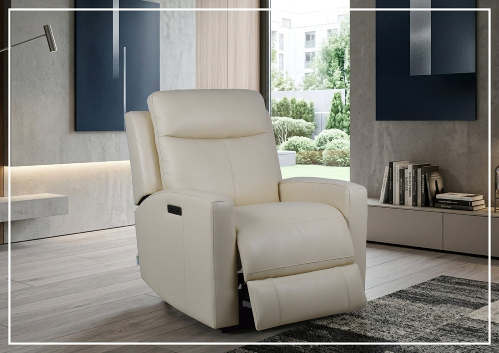 Brento Leather Match Power Reclining Chair | USB Charging | Klaussner-Jennihome 