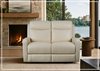 Brento Leather Match Power Reclining Loveseat | USB Charging | Klaussner