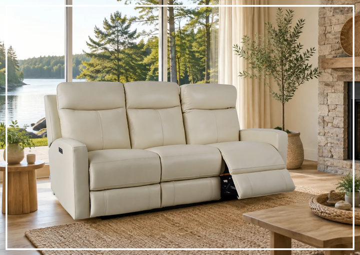 Brento Leather Match Power Reclining Sofa | USB Charging | Klaussner
