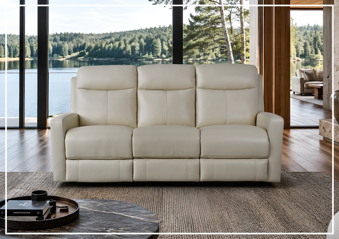 Brento Leather Match Power Reclining Sofa | USB Charging | Klaussner