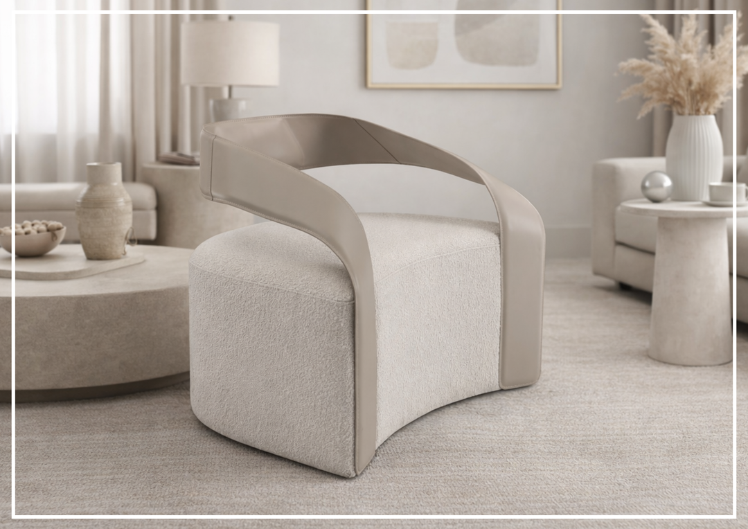 Brivelle Accent Chair | Gray Leather | Klaussner - Jennihome