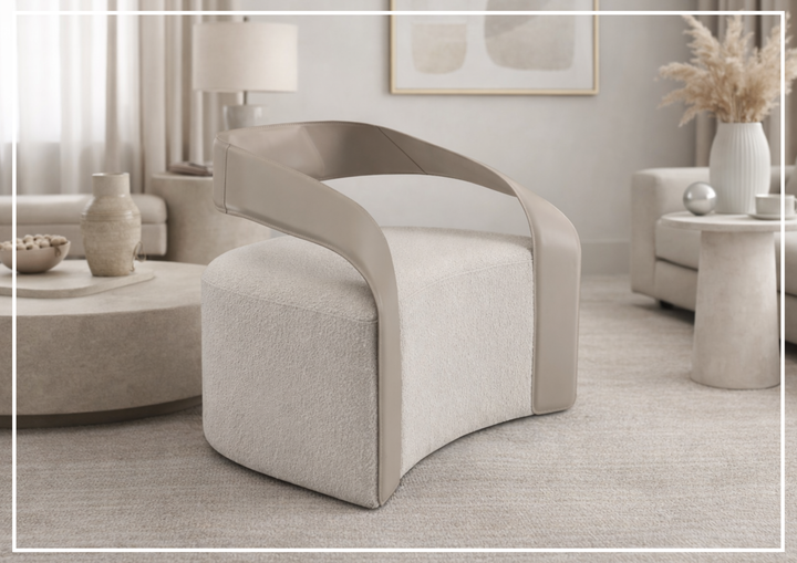 Brivelle Accent Chair | Gray Leather | Klaussner - Jennihome