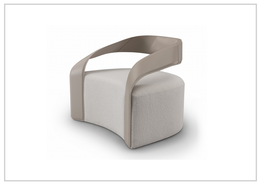Brivelle Accent Chair | Gray Leather | Klaussner - Jennihome
