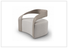 Brivelle Accent Chair | Gray Leather | Klaussner - Jennihome