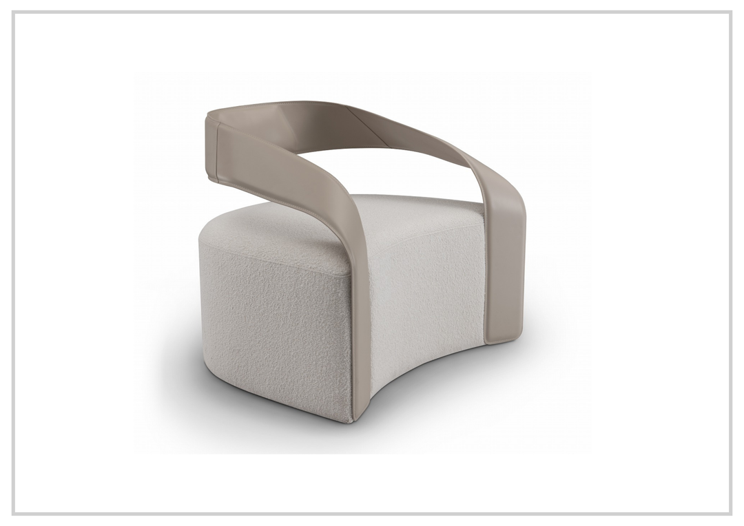 Brivelle Accent Chair | Gray Leather | Klaussner - Jennihome