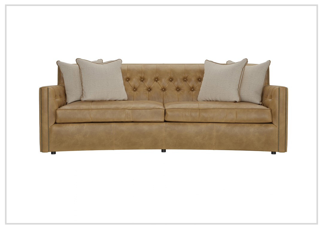 Candace Leather Sofa | Track Arms | Nailhead Trim | Bernhardt-Jennihome