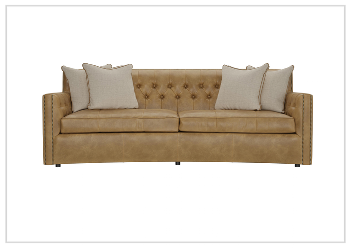 Candace Leather Sofa | Track Arms | Nailhead Trim | Bernhardt-Jennihome