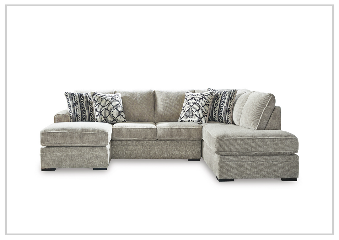 Gio Italia Cenita U Shaped 2-Piece Fabric Sectional Sofa With Chaise-Jennihome