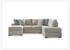 Gio Italia Cenita U Shaped 2-Piece Fabric Sectional Sofa With Chaise-Jennihome