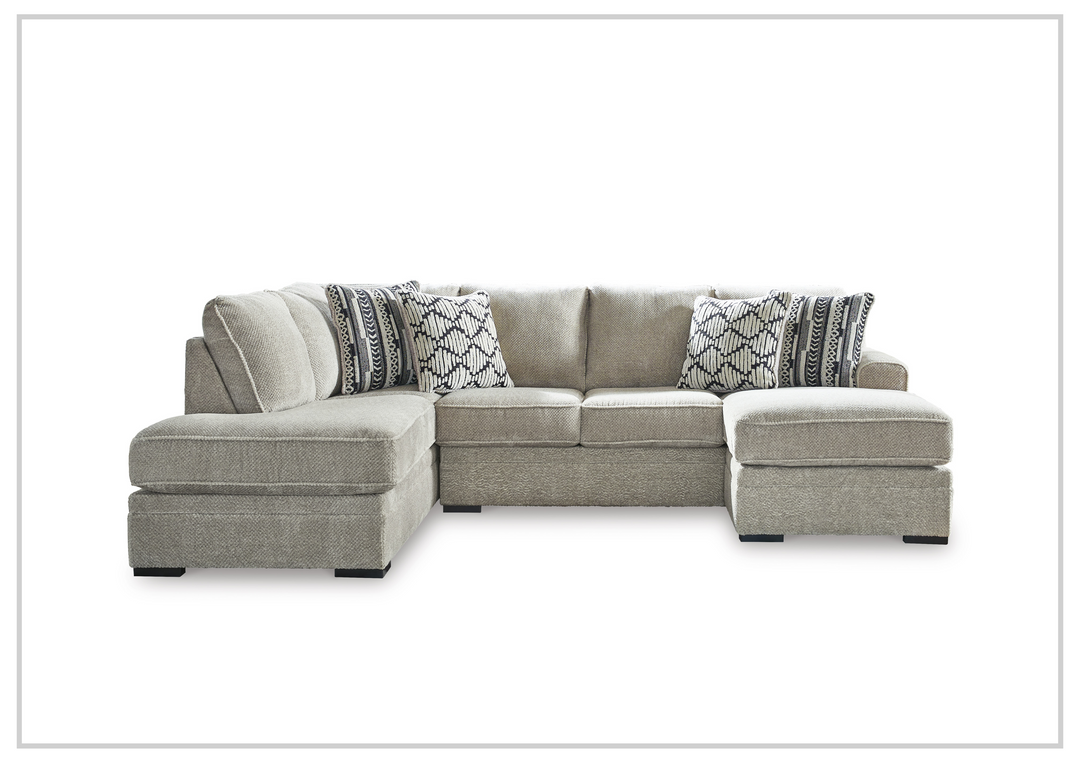 Gio Italia Cenita U Shaped 2-Piece Fabric Sectional Sofa With Chaise-Jennihome