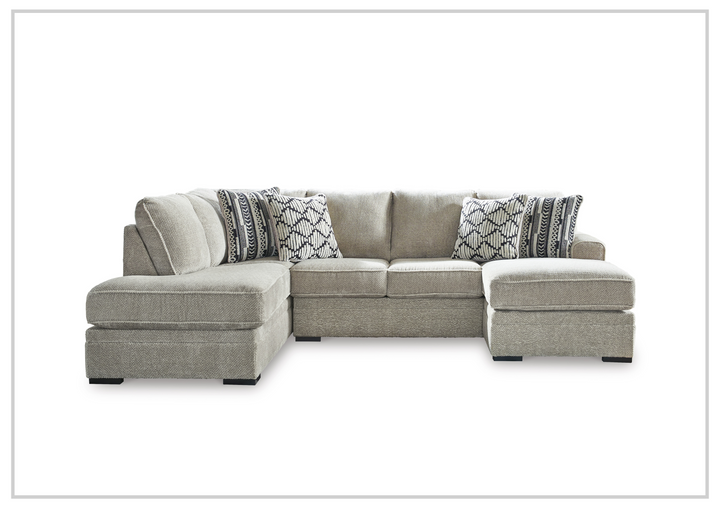 Gio Italia Cenita U Shaped 2-Piece Fabric Sectional Sofa With Chaise-Jennihome