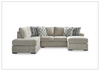 Gio Italia Cenita U Shaped 2-Piece Fabric Sectional Sofa With Chaise-Jennihome