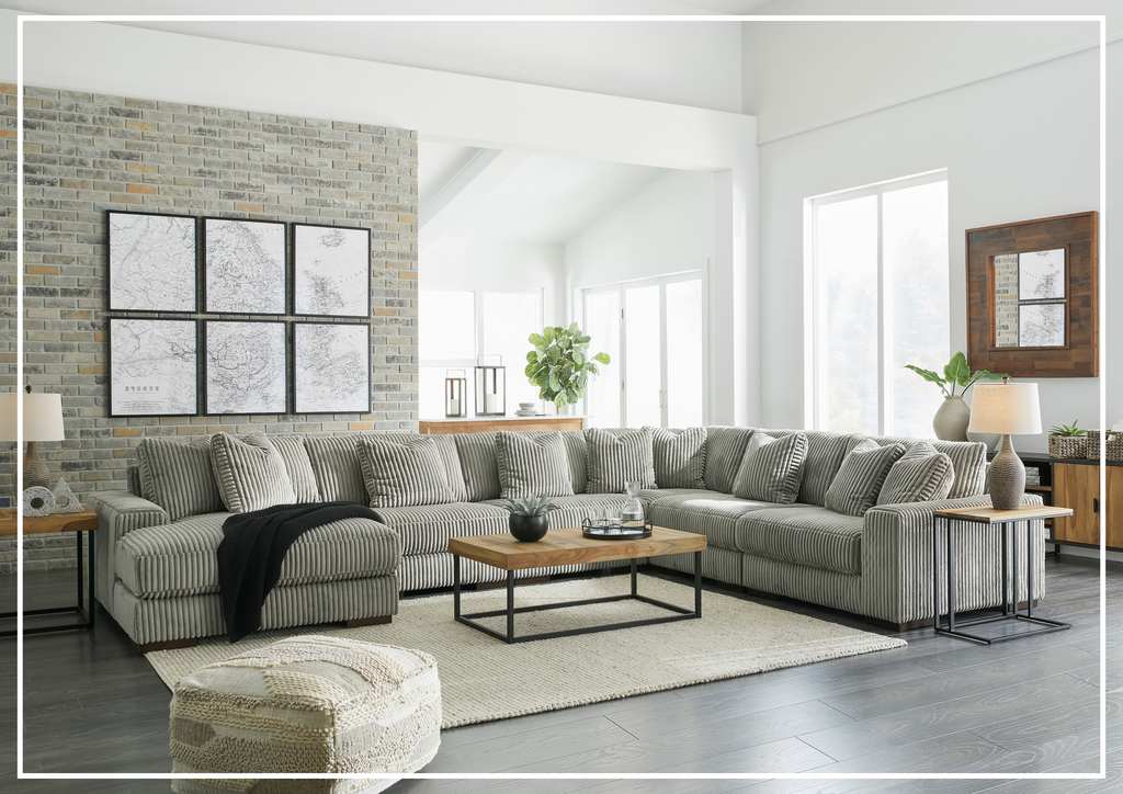 Gio Italia Lunox 6-Piece Fabric Sectional Sofa With Chaise-Jennihome