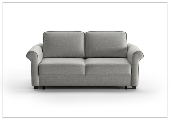 Luonto Charleston Gray Fabric Queen Sleeper Sofa with Rolled Arms