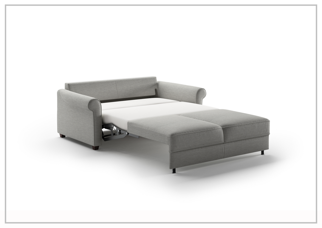 Luonto Charleston Gray Fabric Queen Sleeper Sofa with Rolled Arms