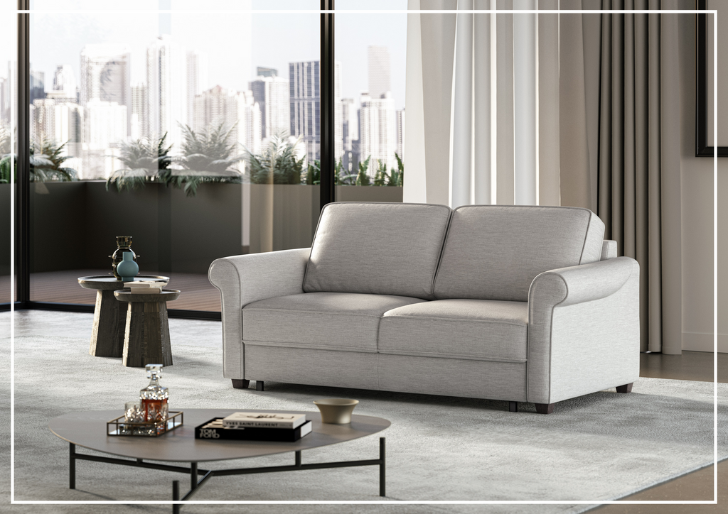 Charleston Gray Queen Sleeper Sofa with Level Function