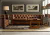 Chester Tufted Leather Sofa in Dark Natchez Brown Finish | Hooker Furniture