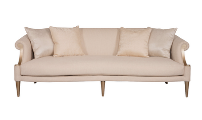 Gio Italia Clarkson Three-Seater Sofa with Long Cushions and Rolled Arms