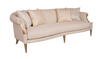 Gio Italia Clarkson Three-Seater Sofa with Long Cushions and Rolled Arms