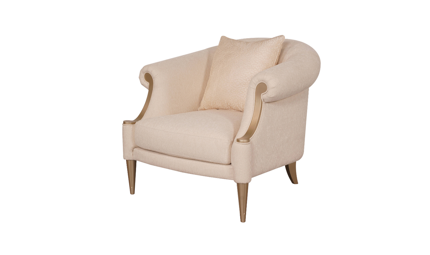 Gio Italia Clarkson Accent Chair with Curved Rolled Arms