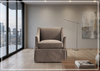 Clayton Fabric Swivel Chair | Sloped Arms | Skirted Base | Bernhardt-Jennihome