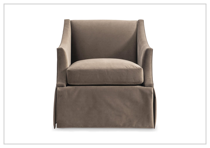 Clayton Fabric Swivel Chair | Sloped Arms | Skirted Base | Bernhardt-Jennihome