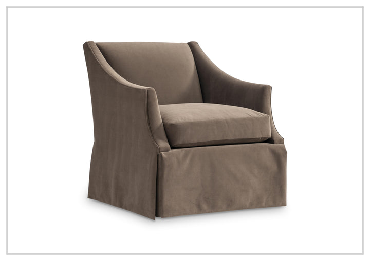 Clayton Fabric Swivel Chair | Sloped Arms | Skirted Base | Bernhardt-Jennihome
