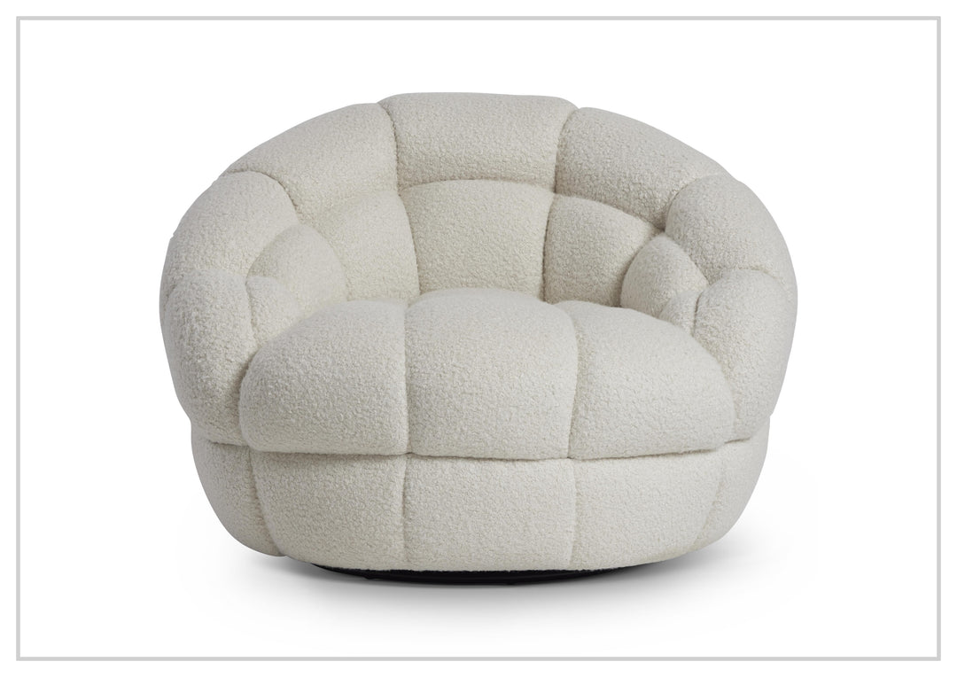 Coco Fabric Swivel Chair | Deep Channel Tufting | 360 Degree Swivel | Bernhardt-Jennihome