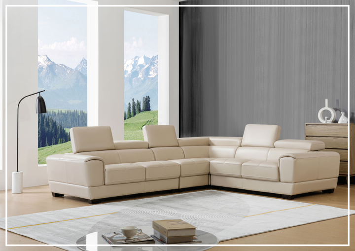 Colton Leather Sectional Sofa | L-Shaped | Gio Italia-jennihome