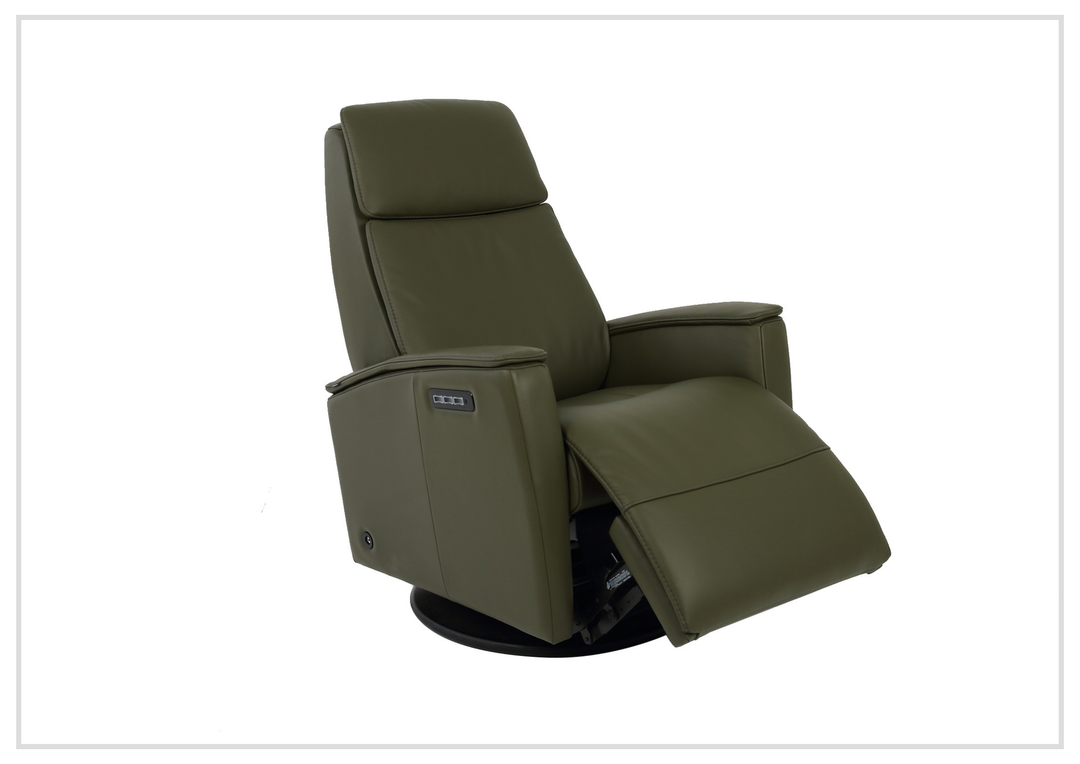 Crown Leather Recliner Chair | Swing Base | Fjords