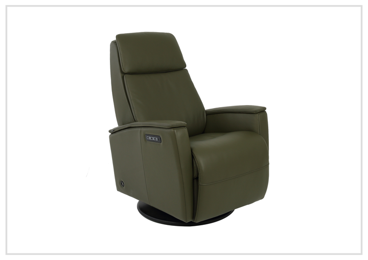Crown Leather Recliner Chair | Swing Base | Fjords