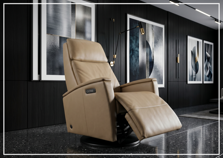Crown Leather Recliner Chair | Swing Base | Fjords