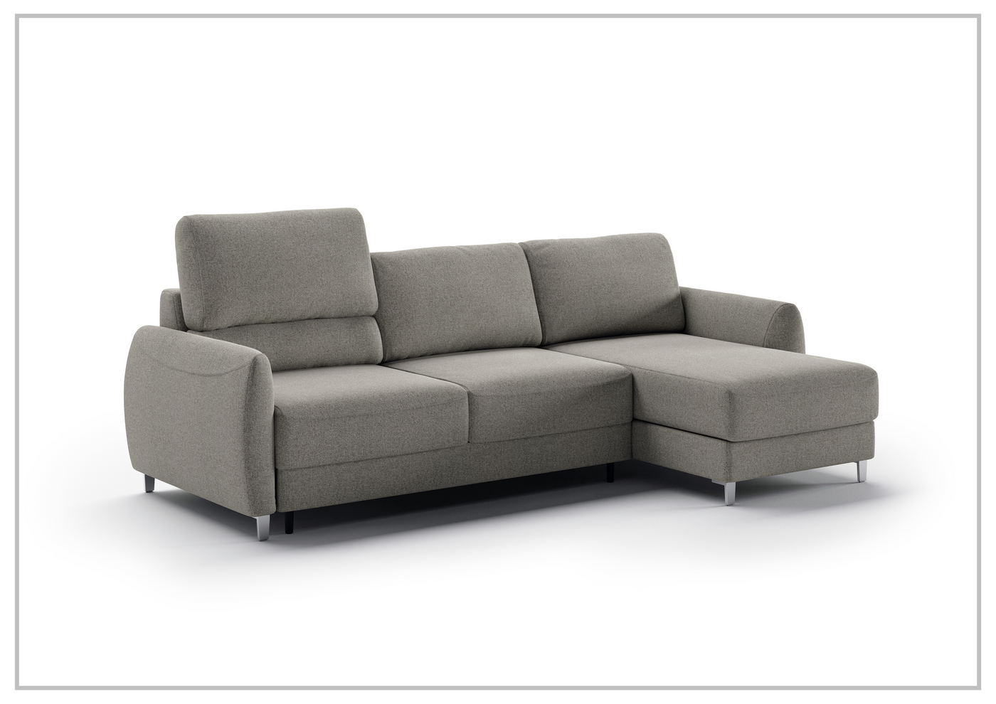 Luonto Delta Fabric Full XL Sectional Sofa Sleeper with Storage
