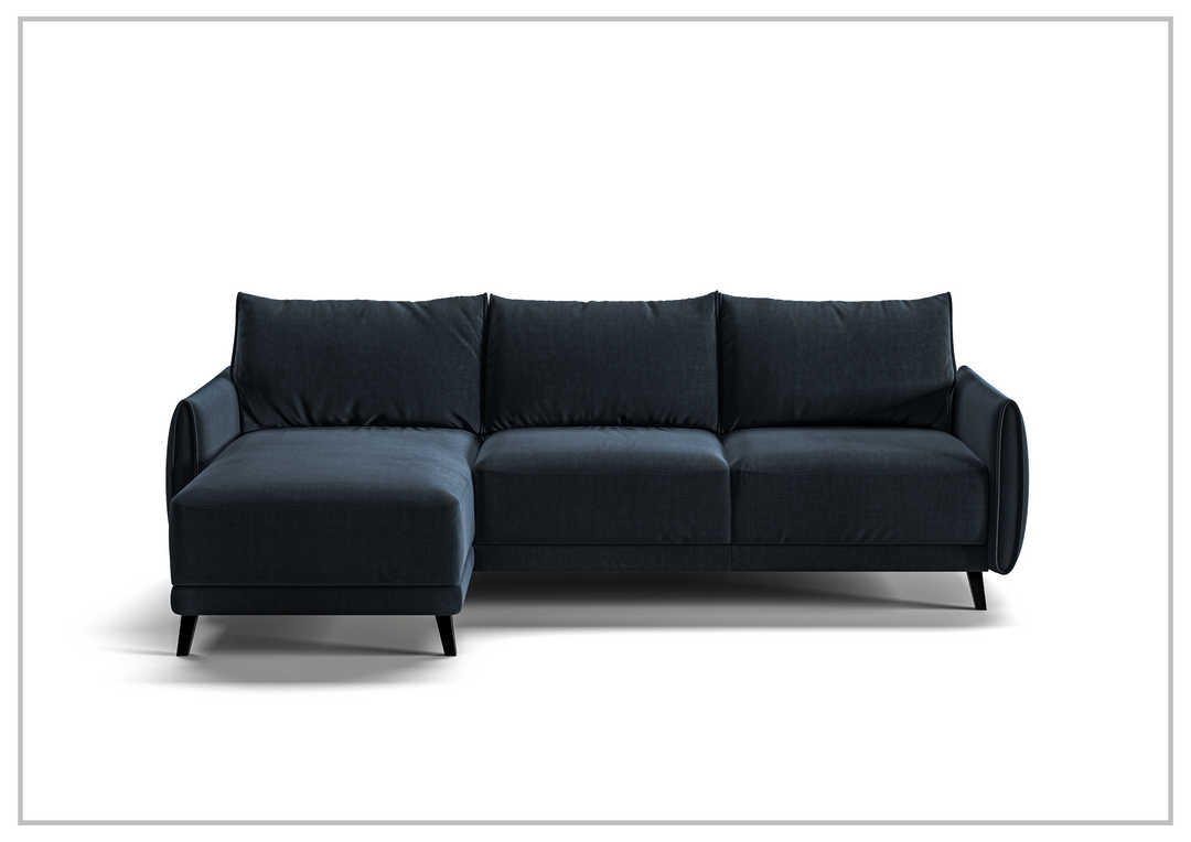 Luonto Dolphin Fabric Sectional Sofa Sleeper With Storage-Jennihome