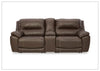 Gio Italia Delacroix Leather 2-Piece Brown Power Reclining Two Seater Sofa