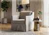 Delaney Fabric Swivel Chair | Sloped Arms | Skirted Base | Bernhardt - Jennihome