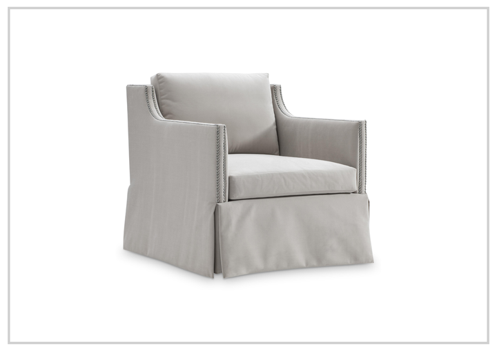Delaney Fabric Swivel Chair | Sloped Arms | Skirted Base | Bernhardt - Jennihome