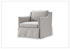 Delaney Fabric Swivel Chair | Sloped Arms | Skirted Base | Bernhardt - Jennihome