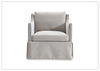Delaney Fabric Swivel Chair | Sloped Arms | Skirted Base | Bernhardt - Jennihome