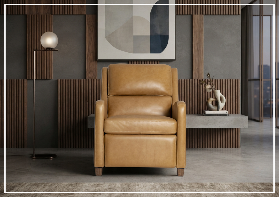 Dillon Leather Power Recliner | Power Footrest & USB Port | Bernhardt-Jennihome