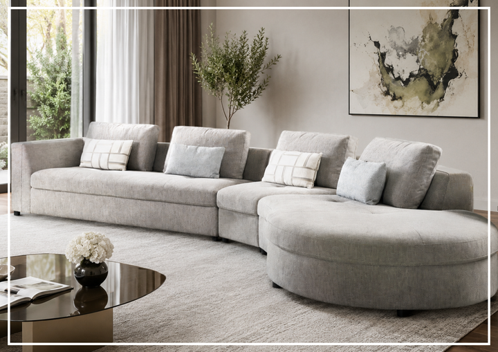 Divanoir Modular Curved Sectional Sofa | With Chaise | Gio Italia - Jennihome