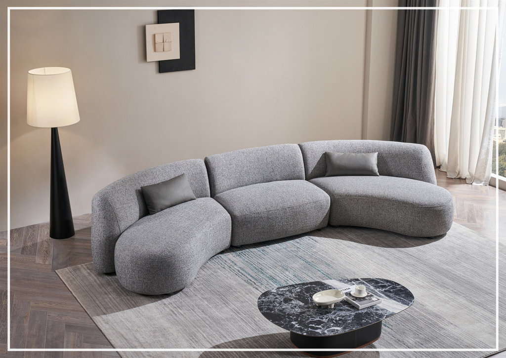 Dovelle Curved Modular Sectional Sofa | Contemporary Design | Gio Italia-Jennihome